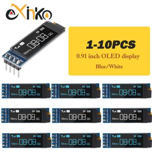 1-10pcs 0.91 인치 OLED 디스플레이 모듈 흰색/파란색 OLED 128X32 LCD LED 디스플레이 SSD1306 12832 0.91 IIC i2C ardunio 통신
