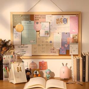 MINKYS Kawaii 부드러운 나무 편지 메시지 보드 장식 엽서 사진 벽 코르크 보드 메모 용지 배경 보드 편지지