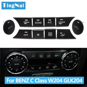 전면 콘솔 AC 히터 기후 제어 스위치 버튼 커버 교체 메르세데스 벤츠 C GLK 클래스 W204 X204 C300 C350 C63