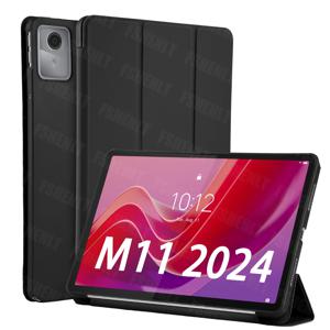 Lenovo Tab M11 2024 용 케이스 11 인치 TB330FU TB330X TPU, 자동 웨이크/슬립 플립 스탠드 클로저 Xiaoxin Pad 2024 용 스마트 커버