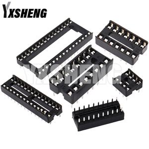 10PCS IC 소켓 2.54mm 커넥터 8 14 16 18 20 24 28 40 핀 DIP 소켓 칩 기본 DIP6 DIP8 DIP14 DIP16 DIP18 DIP20 DIP28 DIP40