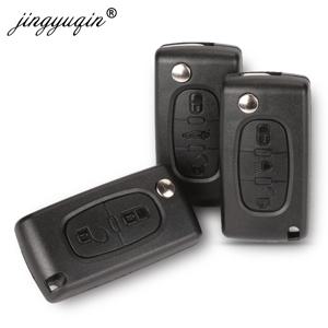 KEYYOU 1PCS 푸조 207 307 308 407 607 807 시트로엥 C2 C3 C4 C5 C6 플립 접이식 키 쉘에 대한 새로운 자동차 키 케이스