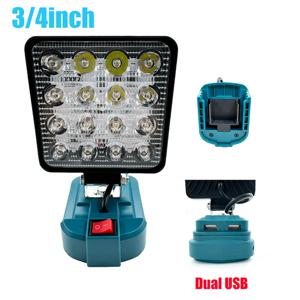 Makita 14.4V-18V 작업 조명에 대 한 3/4 인치 LED 야외 손전등 캠핑 램프 리튬 이온 배터리 비상 조명 무선 랜 턴