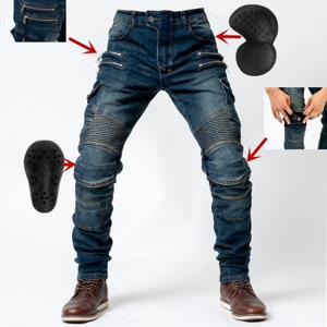 2024 Motopants 레저 오토바이 청바지 라이딩 바지 오프로드 모토크로스 라이딩 바지 지퍼 디자인 보호 기능 포함