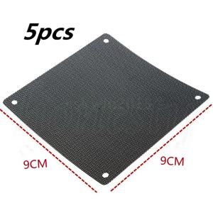컴퓨터 PC 케이스 냉각팬 먼지 필터 메쉬 그물 커버, PVC 냉각팬 방진 그물, 80mm, 90mm, 120mm, 140mm, 5 개