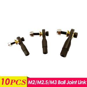 10Pcs M2 M2.5 M3 나일론 금속 볼 조인트 링크 나사 어셈블리 세트 RC 비행기 모델 장난감 자동차 트럭 버기 부품에 대 한 막대 끝
