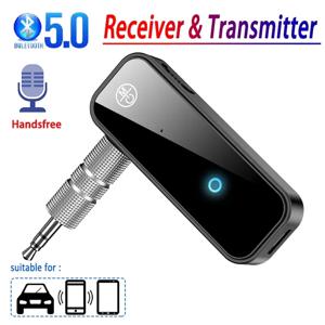 Bluetooth 5.0 오디오 수신기 송신기 Hansfree 통화 3.5mm AUX 잭 USB 동글 스테레오 음악 무선 어댑터 TV PC 차량용 키트