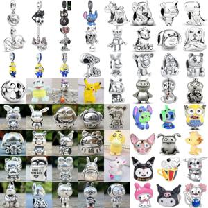 쥬얼리 액세서리 새로운 모든 동물 고양이 펜던트 Diy 구슬 맞는 원래 매력 팔찌 925 스털링 실버 여성 남성을위한