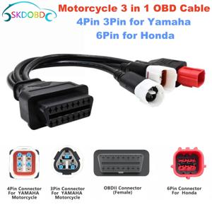 남성-여성 3pin 4pin for Yamaha 6pin for Honda to 16pin obd 2 연장 케이블 오토바이 진단 도구 moto obd2 커넥터