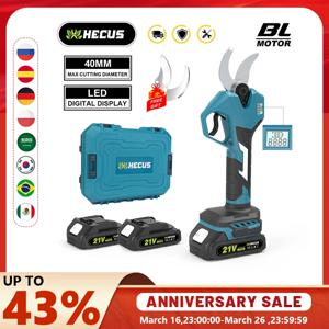 Gisam 40mm 브러시리스 전기 정리기 전단 2 기어 무선 과일 나무 분재 가지 치기 전기 가위 Makita 18V 배터리 핀