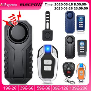 Elecpow 오토바이 전기 자전거 도난 방지 경보, 무선 원격 진동 감지기, 방수 경보, 113dB