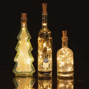 바 LED 와인 병 코르크 문자열 조명 요정 조명 IP65 방수 장식 조명 DIY 크리스마스 웨딩 호텔 파티 Garlands