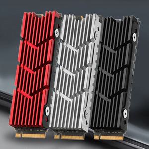 M2 2280 SSD 알루미늄 방열판, M2 2280 솔리드 스테이트 디스크 드라이브 방열판, 데스크탑 PC PS5 방열판용 실리콘 열 패드 포함
