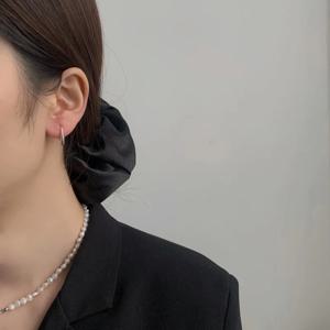 여성을위한 925 스털링 실버 워터 드롭 모양 귀걸이 간단한 기질 Ins 레트로 쥬얼리 파티 생일 선물