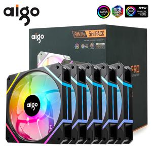 Aigo AM12PRO Rgb 팬 Ventoinha PC 120mm 컴퓨터 케이스 팬 키트 워터 쿨러 4핀 PWM CPU 냉각 팬 3pin5v argb 12cm Ventilador