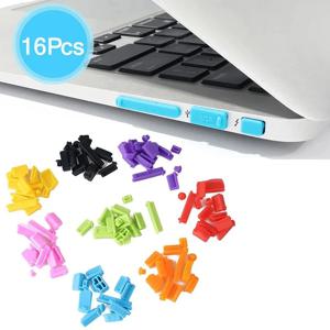 16pcs 노트북 실리콘 커버 스토퍼 노트북에 대 한 다채로운 안티 먼지 플러그 방진 유형 C USB VGA RJ45 인터페이스 방수 커버
