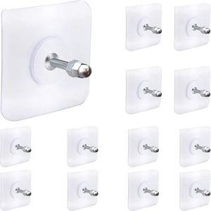 10Pcs PVC 강한 접착제 손톱 벽 포스터 원활한 벽 후크 방수 내구성 투명 주방 욕실 나사 걸이 걸이