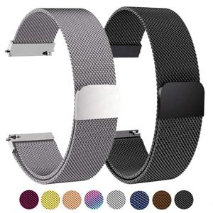 스테인레스 스틸 밀라노 스트랩 리턴 마그네틱 팔찌 18mm/20mm/22mm 교체 스트랩 smartwatch에 적합