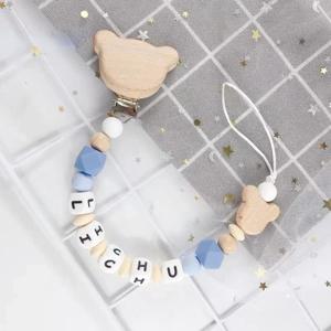 1-2pcs INS 아기 젖꼭지 클립 북유럽 스타일 맞춤 이름 사용자 정의 신생아 더미 젖꼭지 홀더 체인 아기 액세서리 펜던트