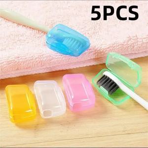 색상 무작위 휴대용 칫솔 케이스, 여행용 휴대용 세면 칫솔 케이스, 보호 케이스, 5 개