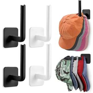 2/4/6Pcs 야구 모자에 대 한 모자 홀더 모자 랙 벽 모자 걸이 스토리지에 대 한 접착 모자 후크 드릴링 모자 디스플레이 주최자 없음
