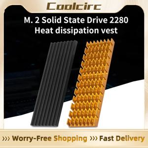 알루미늄 M.2 SSD 방열판 M.2 NVME NGFF 2280 솔리드 스테이트 하드 디스크 라디에이터 M.2 SSD 쿨러(PS5 데스크탑 PC용 열 패드 포함)
