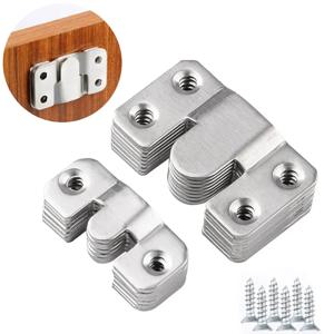 10PCS(5Pairs) 인터록 교수형 버클 플러시 마운트 브래킷 가구 커넥터 벽 그림 프레임 행거 디스플레이 후크