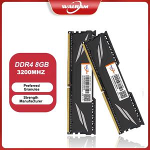 Walram DDR4 3200MHz Memoria Ram DDR4 8GB 3200 2666 1600 MHZ 16GB 32GB DIMM PC 데스크탑 방열판이 있는 높은 호환 메모리 램