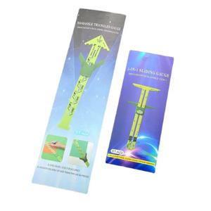 KRABALL 5-in-1 슬라이딩 게이지 측정 눈금자 플라스틱 드로잉 재단사 패치 워크 눈금자 템플릿 DIY 재봉 액세서리 도구