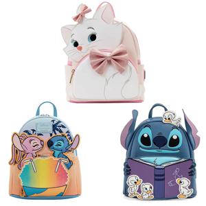 Aristocats Marie Cat 미니 배낭 오버 프린트 여성용 더블 스트랩 숄더 백 지갑 더블 숄더 배낭 선물