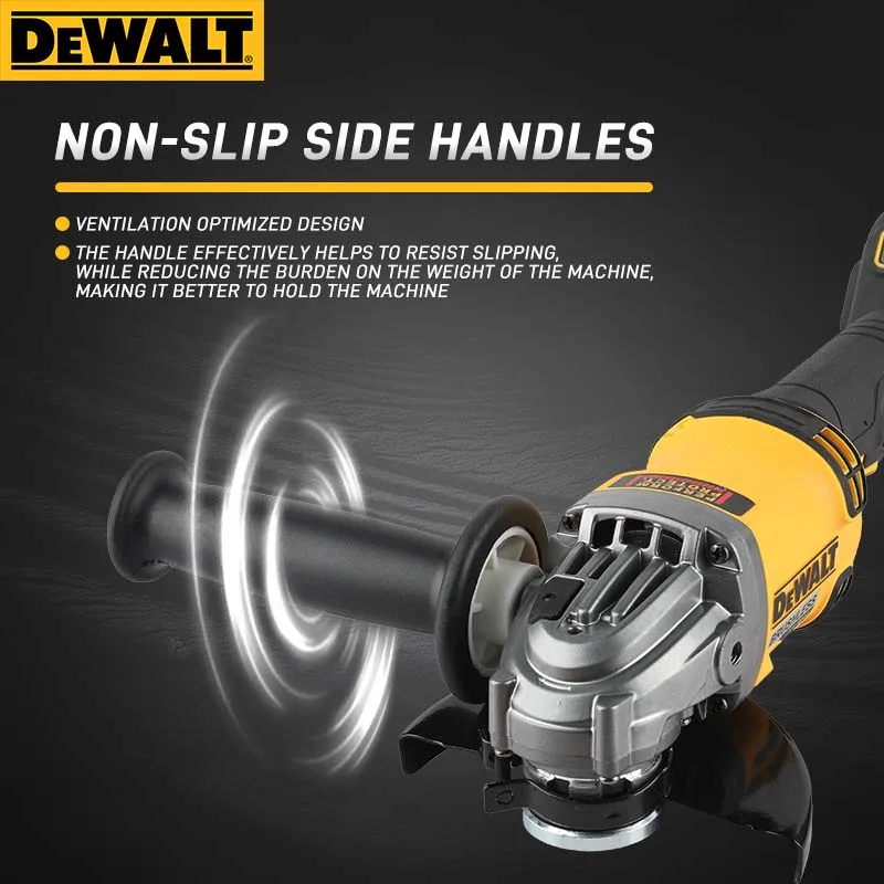 Dewalt DCG414 브러시리스 앵글 그라인더 125mm 금속/목재/파이프 절단 부하 연마 그라인더 전동 공구 전용 도구