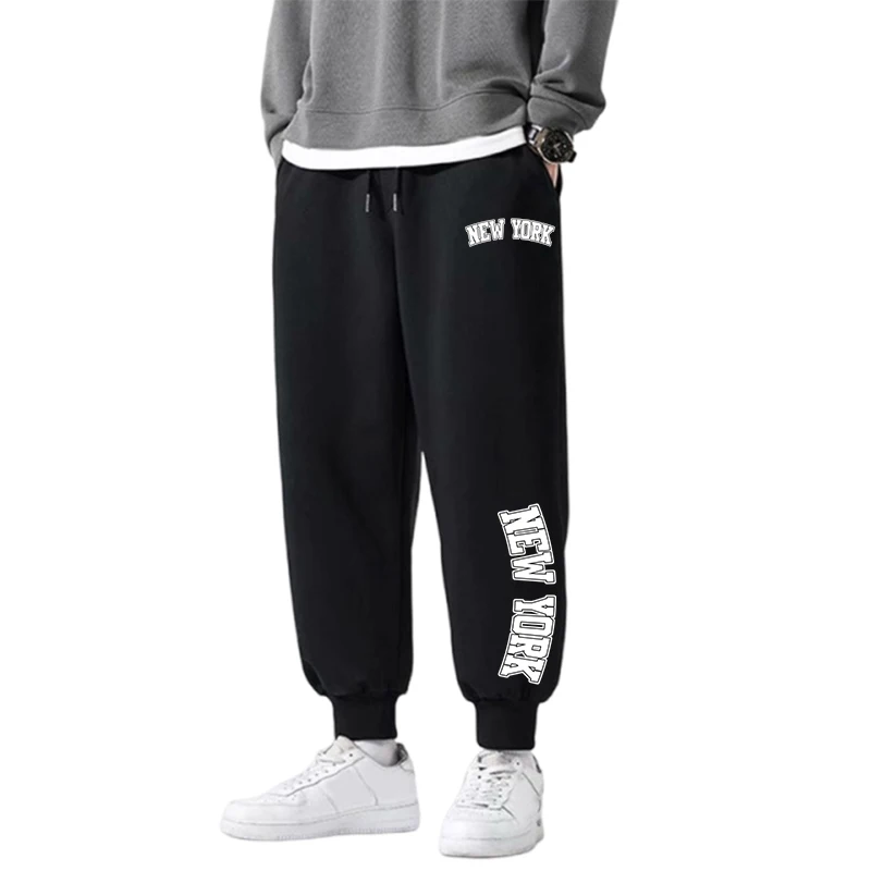 남성용 캐주얼 스포츠 바지, 스웻팬츠 2024 야외 조깅 패션, 사계절 데일리 다용도 남성 의류, 핫 세일