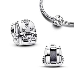 925 Gümüş Charms Charm Fit Pandora 925 오리지널 팔찌 목걸이 여성 모험 배낭 참 DIY 파인 쥬얼리 선물 New