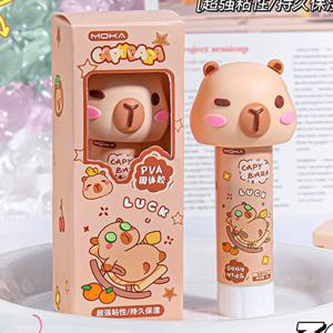 1pc Kawaii Capybara 만화 단단한 접착제 슈퍼 강한 접착제 접착제 스틱 귀여운 학생 키즈 DIY 학교 사무용품 용품