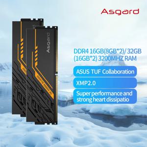 Asgard TUF 시리즈 DDR4 RAM PC 데스크탑 Dimm XMP2.0 데스크탑 게임용 Memoria Rams용 16GB 32GB 3200MHz RAM