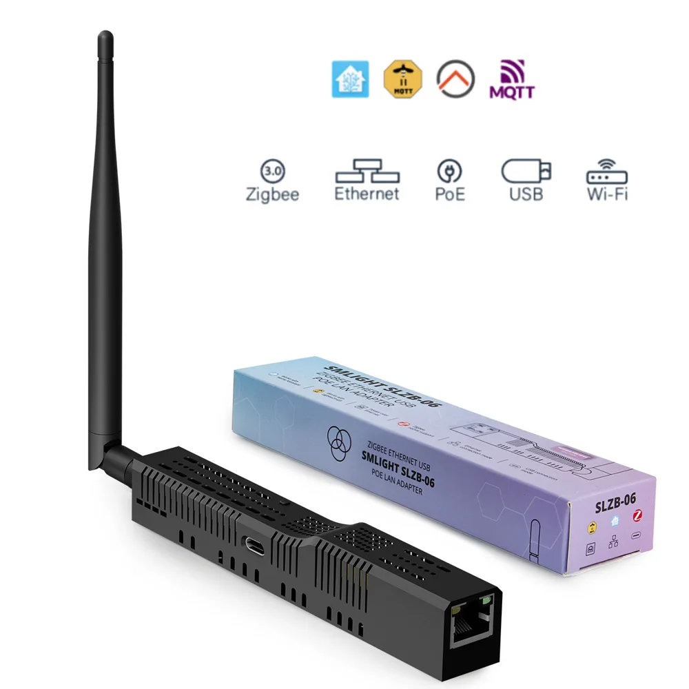 SMLIGHT 3.0 지그비 이더넷, USB, 와이파이 게이트웨이, PoE, Zigbee2MQTT, 홈 어시스턴트, ZHA로 작동, SLZB-06/M/P7