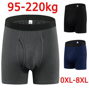 남성용 면 속옷 Boxershorts 중반 길이 플러스 사이즈 95-220kg 복서 트렁크 대형 8XL 편안한 반바지