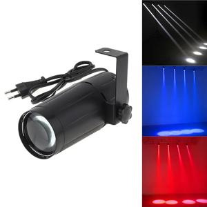 5W LED 화이트 빔 핀스팟 라이트 스포트라이트 슈퍼 밝은 램프 공 프로젝터 DJ 디스코 효과 DMX 무대 조명 KTV DJ에 대한 멋진
