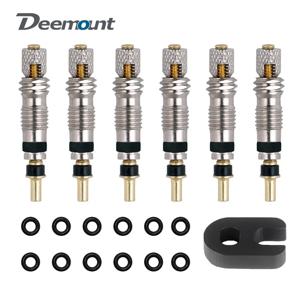 Deemount Presta 밸브 코어 황동 FV 노즐 교체 MTB 도로 자전거 튜브리스 서비스 부품 합금 리무버 도구 O-링 옵션