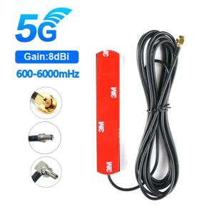 GSM 3G 4G 5G 패치 안테나 600-6000MHz 8dBi SMA Male TS9 CRC9 커넥터 Wifi 라우터 IP/PC/카메라 용 3M 연장 케이블