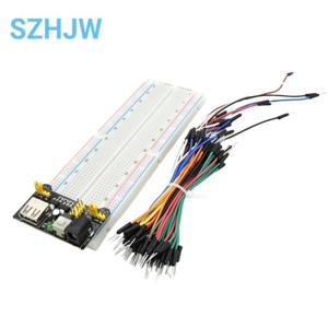 3.3V/5V MB102 브레드 보드 전원 모듈 + MB-102 arduino 키트 + 65 점퍼 와이어 용 830 포인트 프로토 타입 브레드 보드