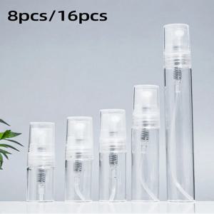 베스트 셀러 8/16/Piece 2 3 5 10ml 고품질 투명 유리 향수병 미니 울트라 파인 스프레이 병 휴대용 여행