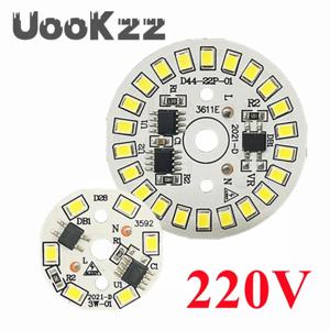 UooKzz LED 전구 패치 램프 SMD 플레이트 원형 모듈 광원 플레이트 전구 AC 220V Led 통 칩 스포트라이트 LED