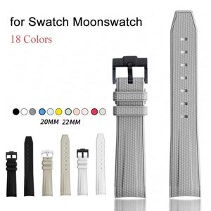 견본 X 오메가 Moonswatch 스테인레스 스틸 버클 20mm 22mm 남성 여성 소프트 방수 시계 밴드 교체에 대한 실리콘 스트랩