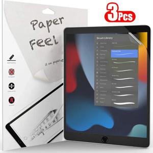 3Pcs 종이는 iPad 10th 9th Generation 8 7 6 Air 5 4 Pro 11 12.9 10.5 9.7 Mini 5 6 13 2024 유리 없음 화면 보호기와 같습니다.