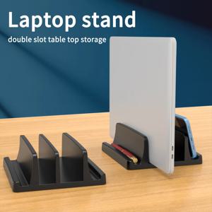 수직형 노트북 스탠드, 3슬롯 데스크 노트북 홀더 및 MacBook, 태블릿, 휴대폰용 노트북 도킹 스테이션 스탠드 - 범용