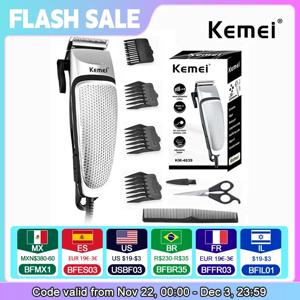 Kemei 전기 클리퍼 KM-4639 머리 가위 전문 트리머 가정용 저소음 수염 기계 개인 관리 이발 도구
