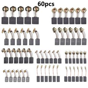 60Pcs 10 크기 카본 브러쉬 흑연 카본 브러쉬 해머 드릴 용 전동 공구 교체 원형 톱 앵글 그라인더