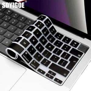 2005 - 2024 새로운 M4/M3 Macbook Pro/Air 13/15/13.6/16/12인치 스킨(영국/미국 레이아웃)A2681/A2442/A2779/A2780/A2338용 키보드 커버