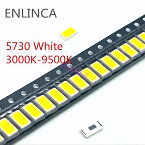 백색광 SMD 5730 5630 LED 5730 다이오드 (3.2 ~ 3.4V), 5630/5730-CW/WW, 0.5W-150Ma, 50-55lm, 6500K, 100 개